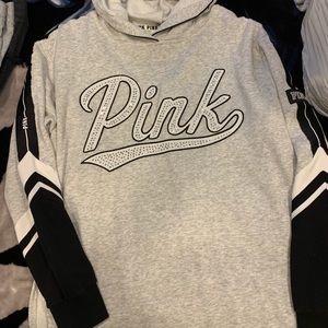 Pink oversized blinged sweater shirt